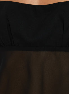 Finesse Halter Top Black