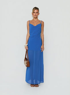 Jysela Cowl Neck Maxi Dress Dark Blue