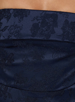 Dakhoda Strapless Mini Dress Navy