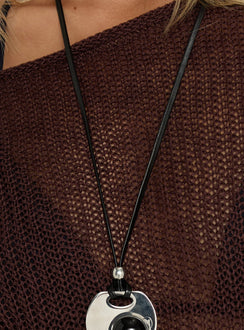 Highlighting the Cafe Pari Sweater Chocolate womens jumpers with short length product Princess Polly