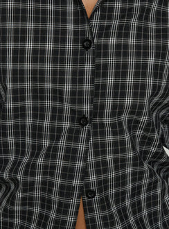Quiny Long Sleeve Shirt Black Check