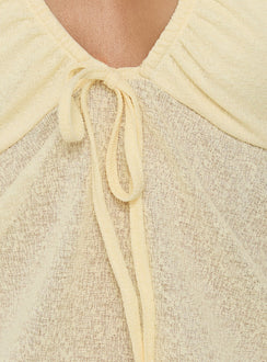 Billboards Floaty Halter Top Yellow
