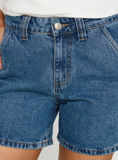 Lou Carpenter Denim Shorts Mid Wash