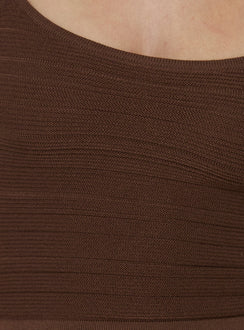Wilah Knit Tank Top Brown