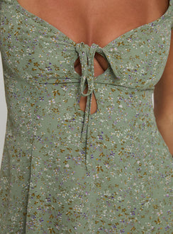 product Princess Polly Alora Mini Dress Green Sweetheart Neckline 