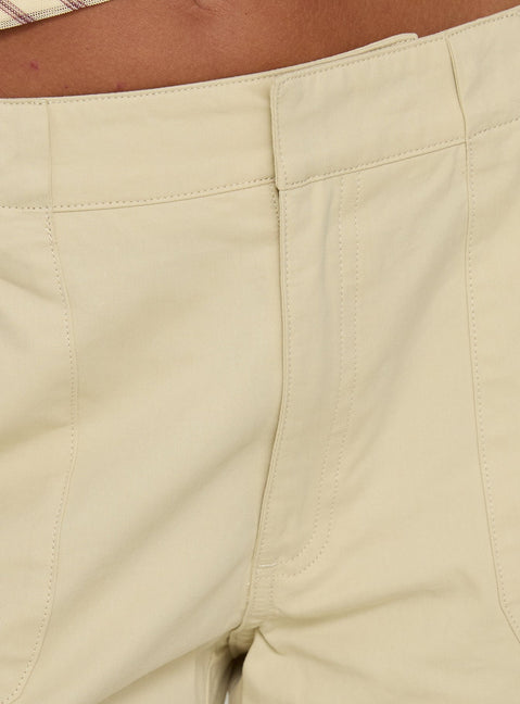 Indee Cropped Cargo Pants Beige Petite