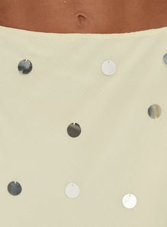 product Princess Polly Kessiah Sequin Midi Skirt Yellow Skirts 