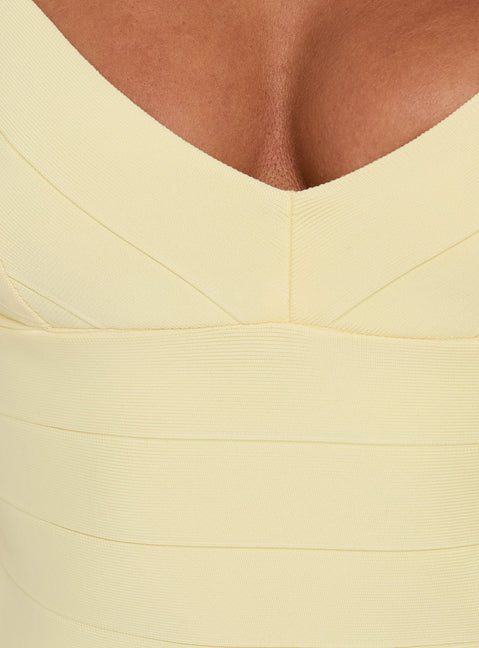Justina Bandage Mini Dress Lemon