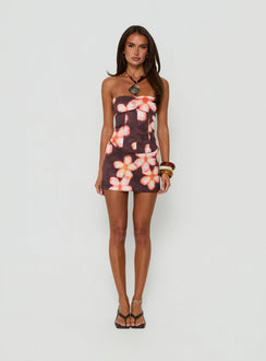 Natiri Strapless Corset Top Multi Floral