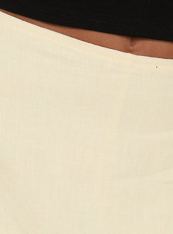 Gigi Linen Blend Skort Lemon