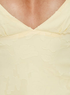 Lyricah Tiered Tie Back Maxi Dress Yellow