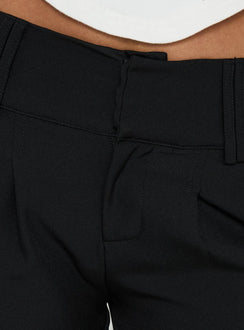 Showcasing Loved Up Low Rise Baggy Pants Black in womens regular pants detail Princess Polly