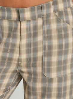 Indee Cropped Cargo Pants Check