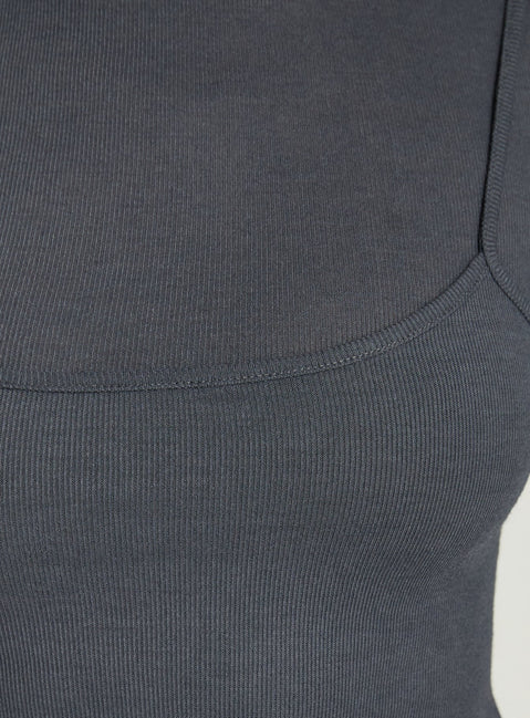 Isibella Layered Long Sleeve Top Charcoal