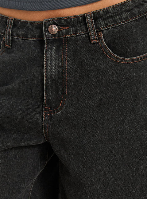 Kolumbia Low Rise Jort Washed Black