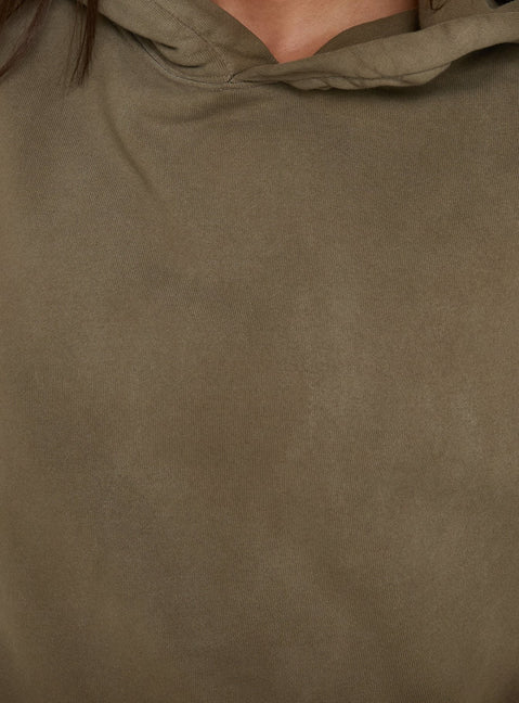 AT Pullover Oversized Hoodie Washed Olive