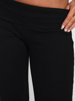 product Princess Polly Truth Be Told Straight Leg Pant Black Low Rise Pants 