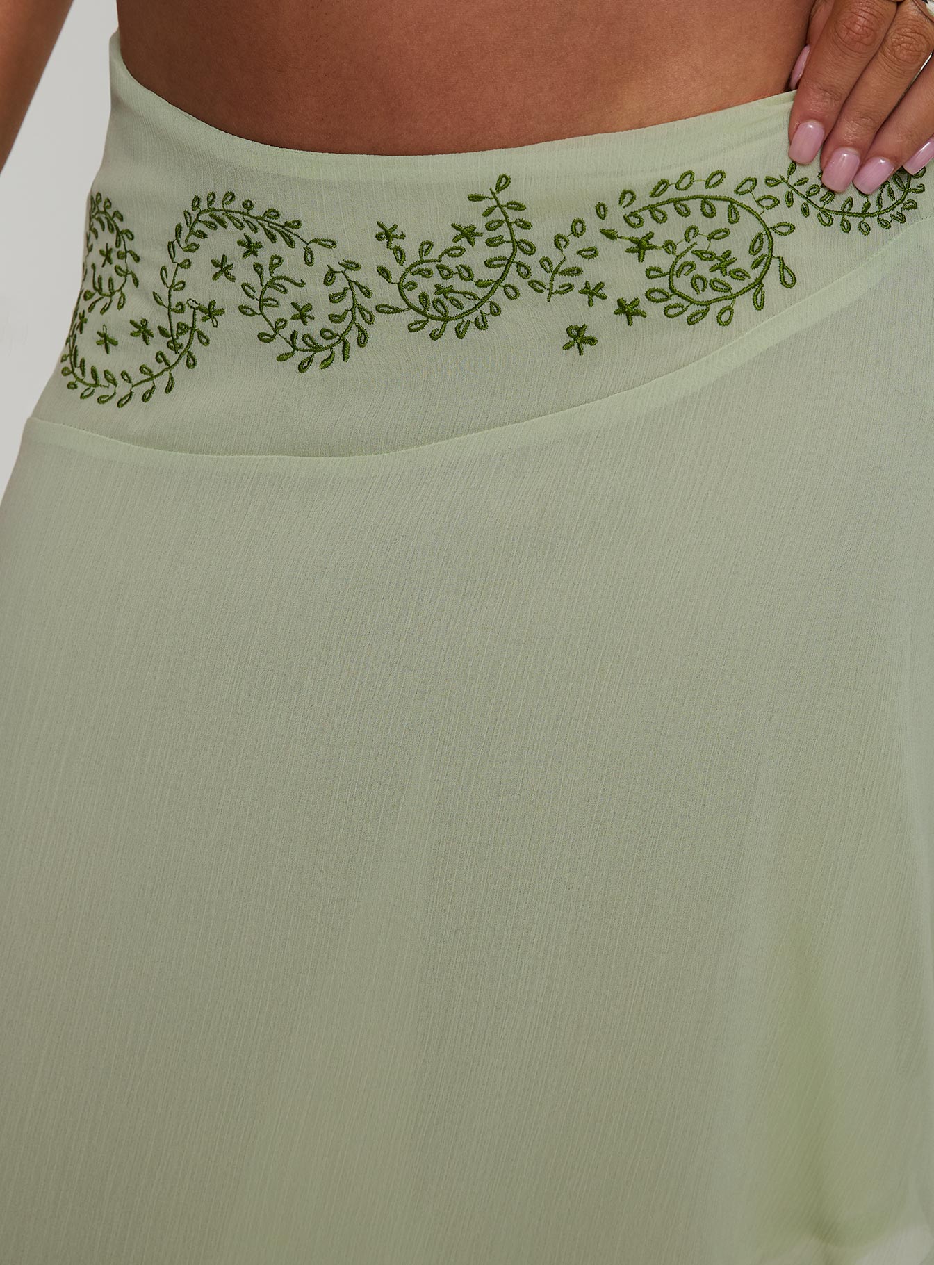 Pappilion Asymmetrical Midi Skirt Sage Petite Skirts 
