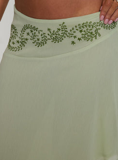 Pappilion Asymmetrical Midi Skirt Sage Petite Skirts 