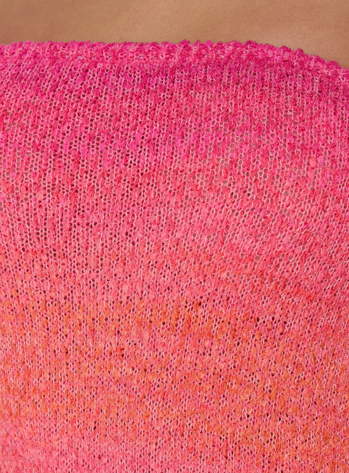 Cesira Strapless Knit Mini Dress Pink Ombre
