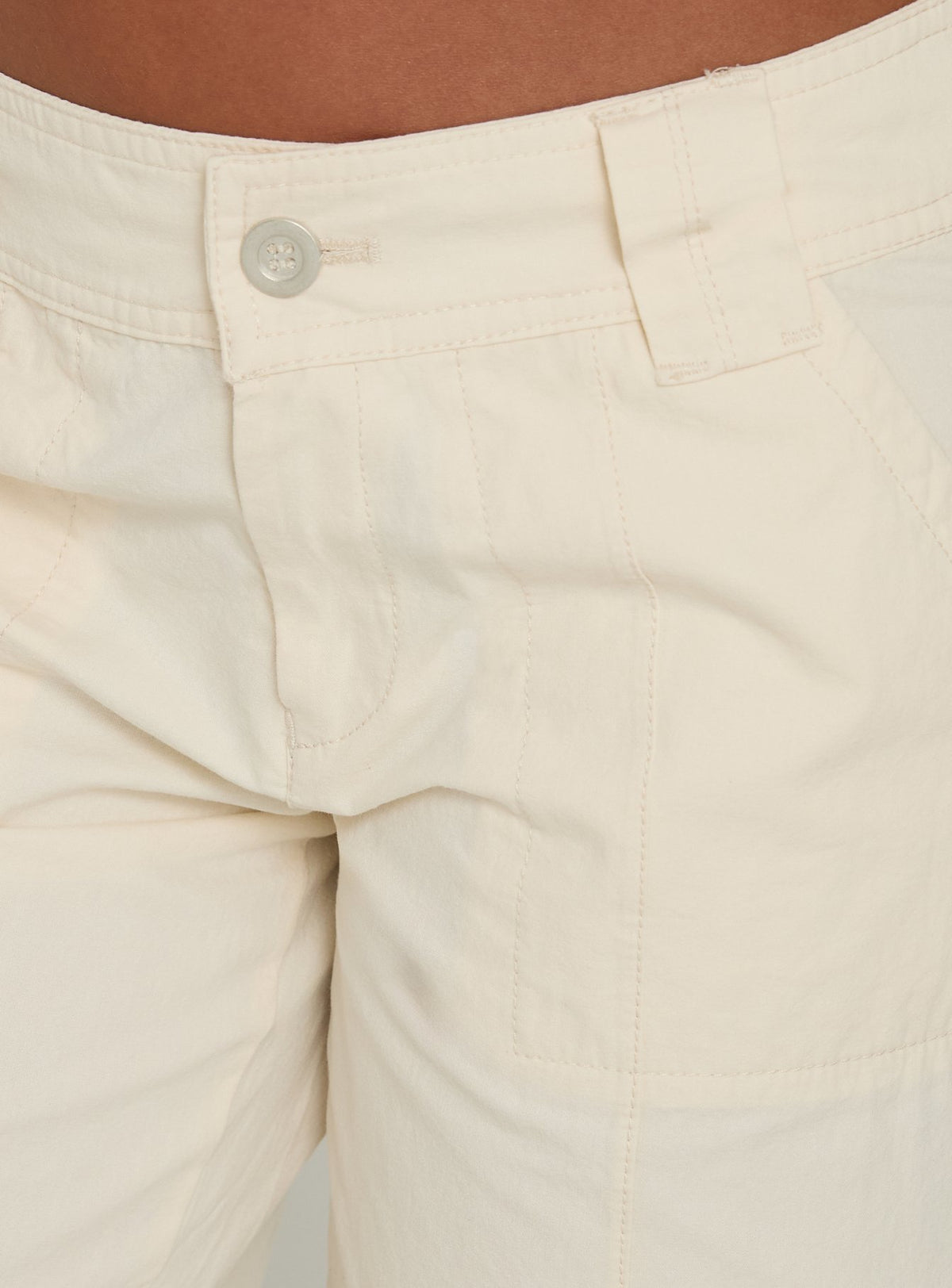 Miska Wide Leg Capri Pants Off White