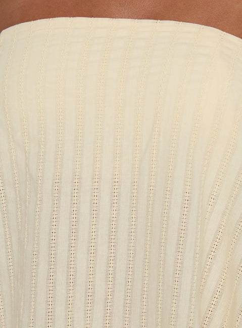 Gypsea Strapless Swing Mini Dress Butter Yellow