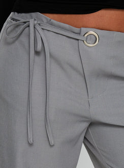 product Princess Polly Ikana Tie Side Pants Grey Mid Rise Pants 