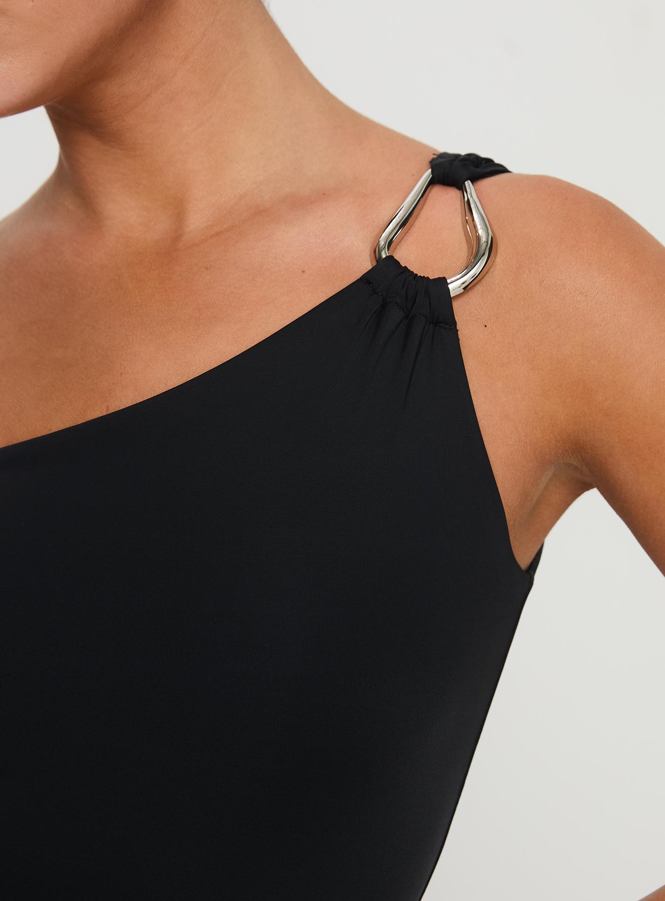 product Princess Polly Talija One Shoulder Bodysuit Black Tall Sleeveless 