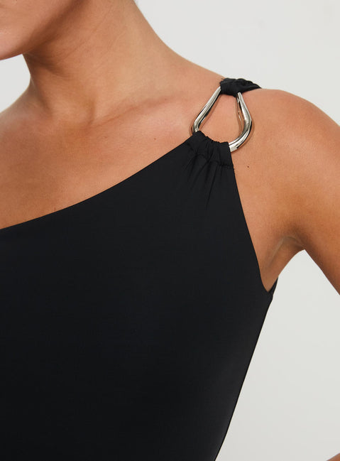 product Princess Polly Talija One Shoulder Bodysuit Black Tall Sleeveless 