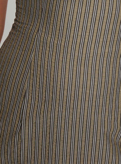 Yumiko Romper Green Stripe Petite