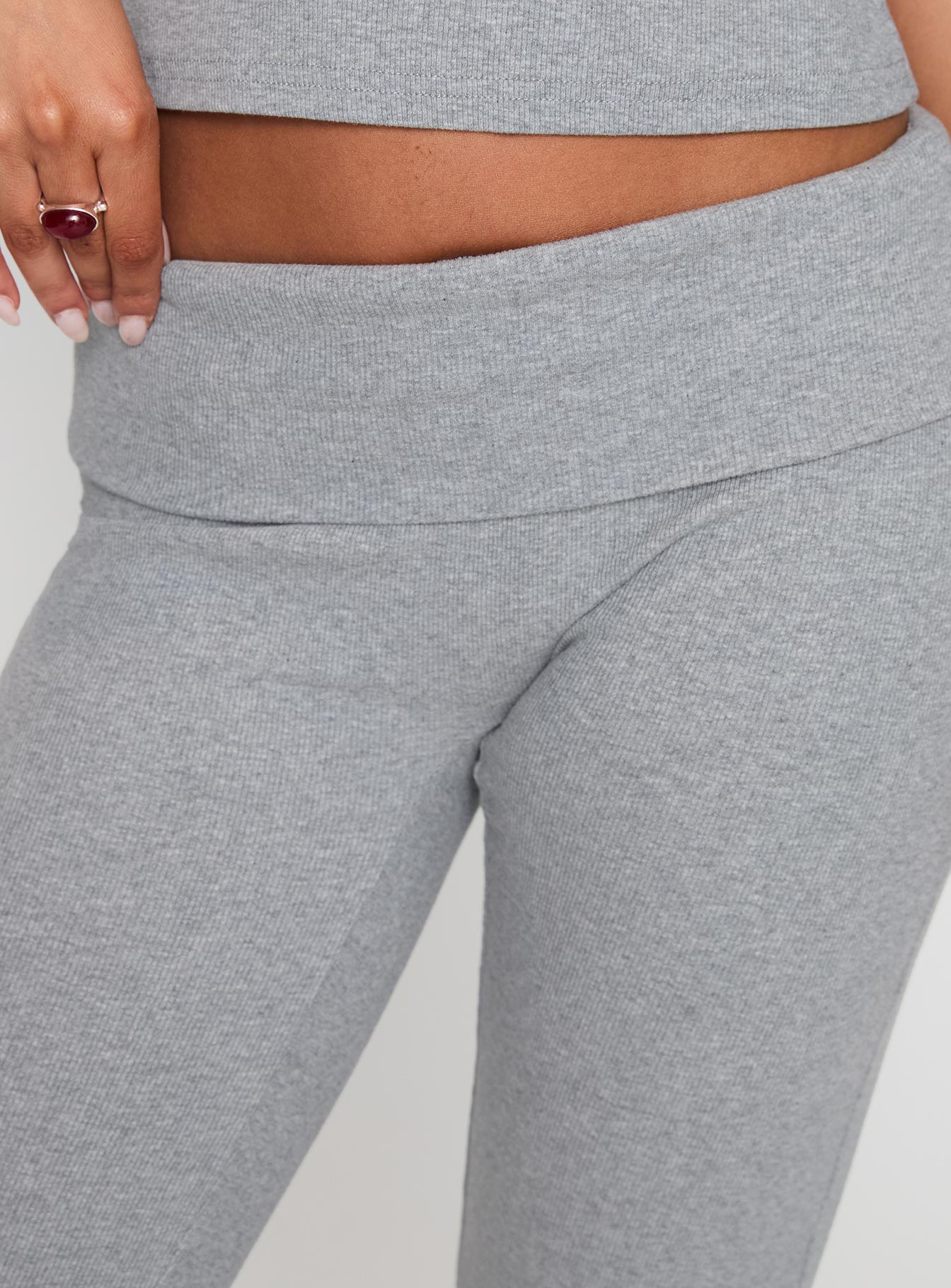 product Princess Polly Truth Be Told Straight Leg Pant Grey Marle Low Rise Pants 
