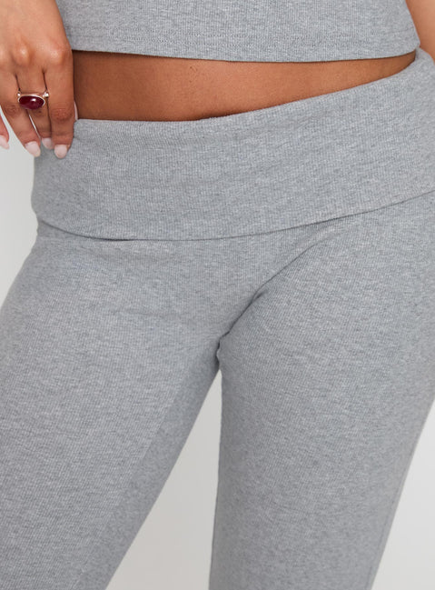 product Princess Polly Truth Be Told Straight Leg Pant Grey Marle Low Rise Pants 