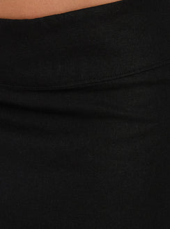 Featuring the Such Delight Linen Midi Skirt Black womens-skirts in relaxed aline shape product
