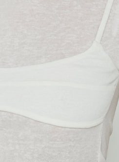 Ciella Bust Detail Short Sleeve Tee White