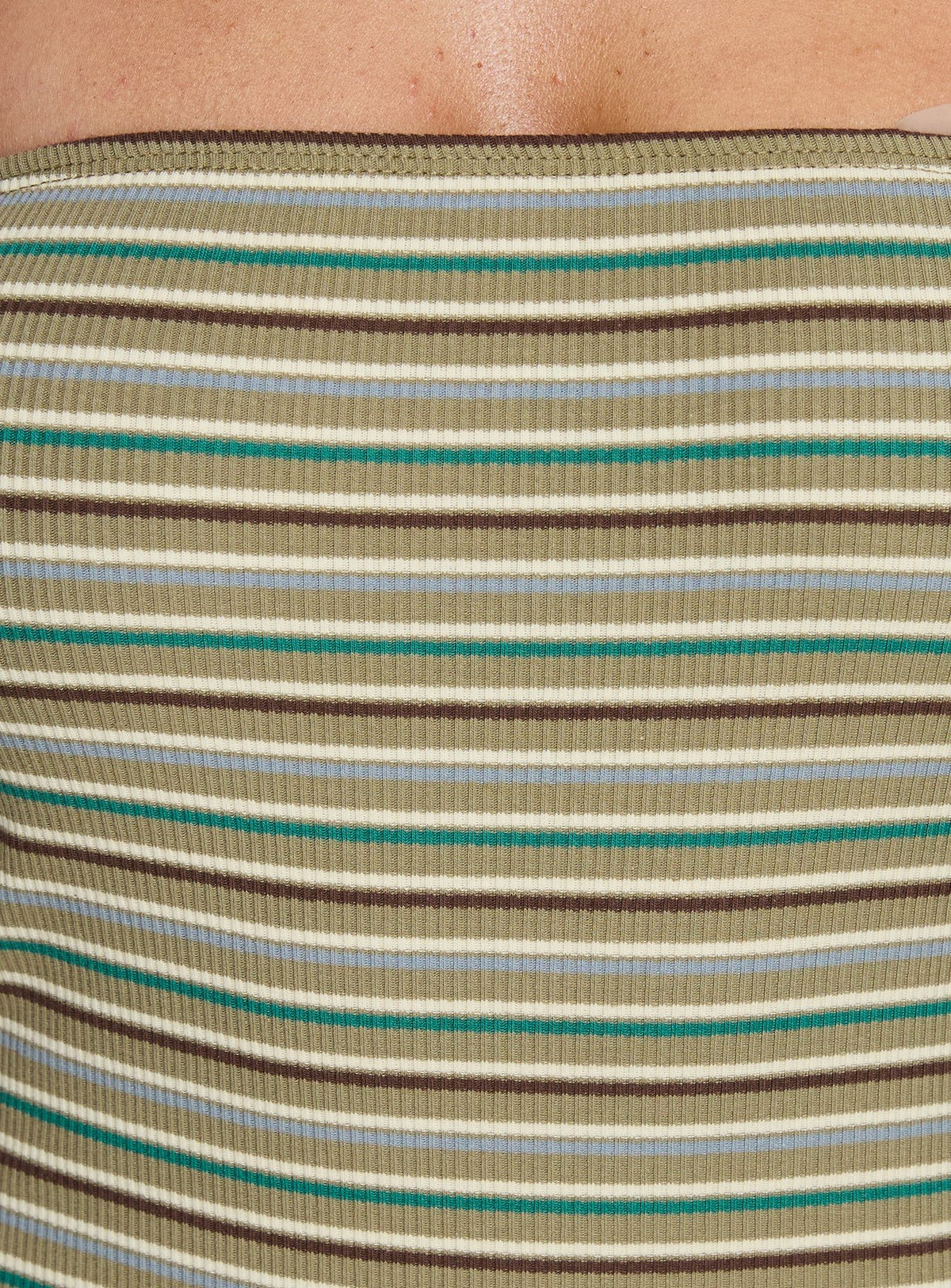 Solola Strapless Maxi Dress Green Stripe