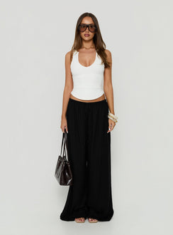 Peacemaker Tie Waist Relaxed Pants Black