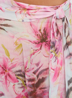 product Princess Polly Karzi Chiffon Maxi Skirt Pink Floral Maxi Skirts 