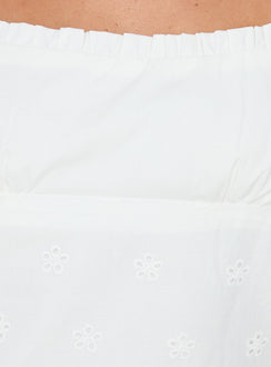 Tiriah Embroidered Cami Top White