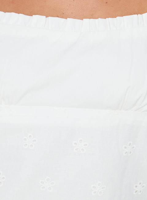 Tiriah Embroidered Cami Top White