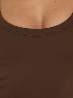 Designed with sleeveless silhouette the Daily Define Kasper Bodysuit Brown womens-bodysuit Princess Polly