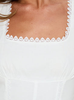 Mariette Panelled Midi Dress White