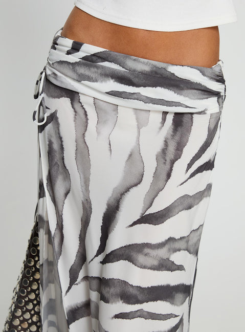 product Princess Polly Kiden Split Maxi Skirt Zebra Maxi Skirts 