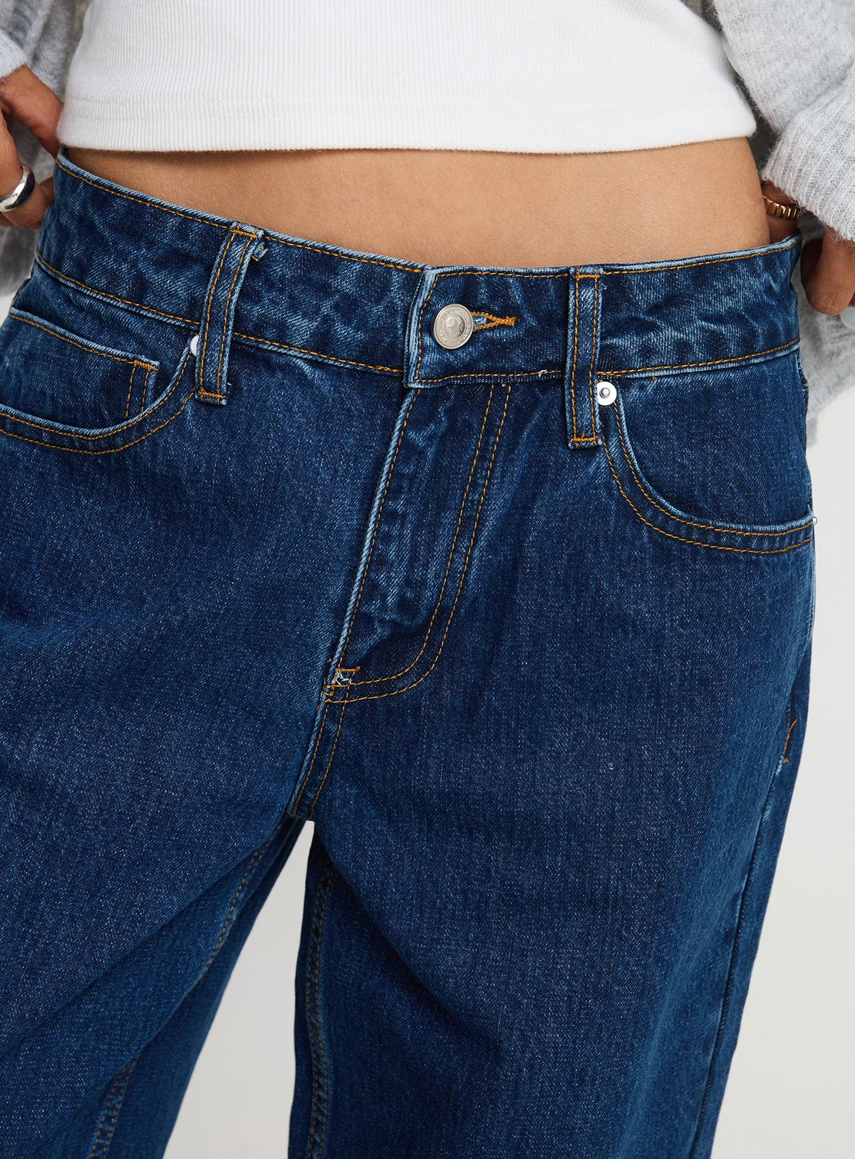 product Princess Polly Shima Low Rise Slouch Jeans Mid Wash Mid Rise 