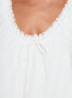 Antiquity Babydoll Top White