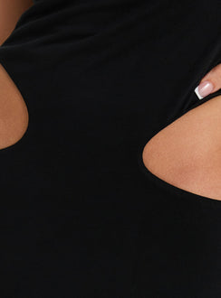 Camilah Cut Out Maxi Dress Black