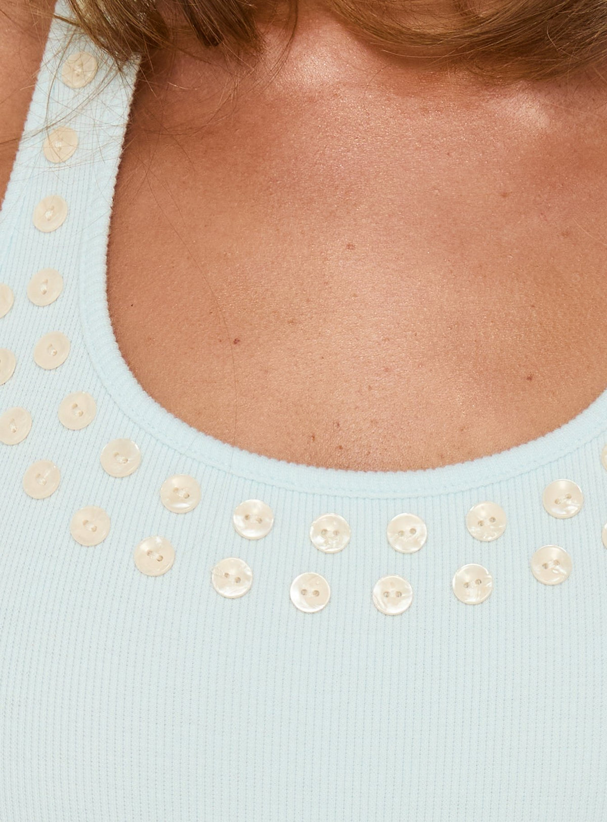 product Princess Polly Talie Button Detail Halter Bodysuit Blue Sleeveless 