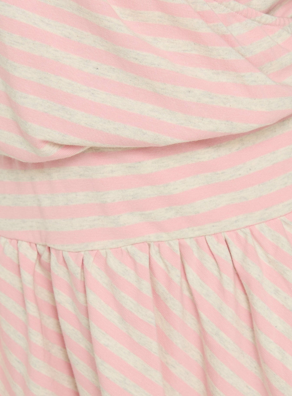 Joelie Halter Draped Mini Dress Pink / Grey Stripe