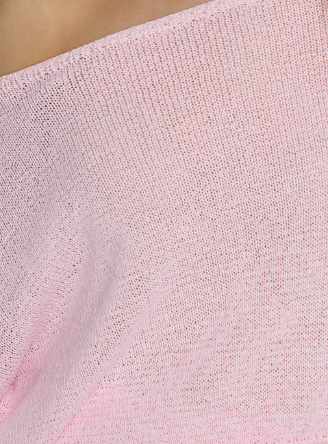 product Princess Polly Xaria Off Shoulder Knit Sweater Pink regular 