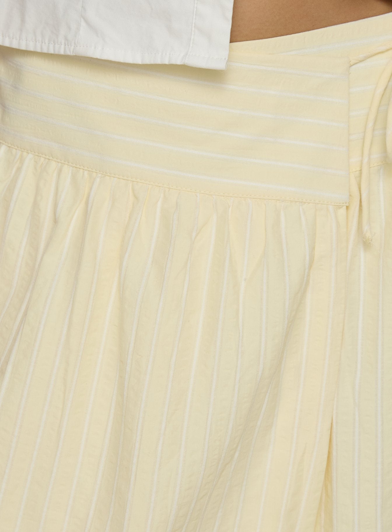 product Princess Polly Sunney Wrap Midi Skirt Yellow Midi Skirts 