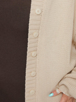 product Princess Polly Edern Cardigan Cream Curve Long 